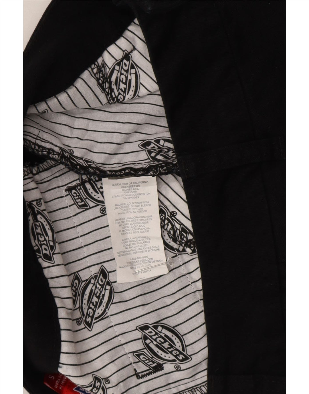 Dickies Womens Straight Skirt US 5 Small W28  Black Cotton