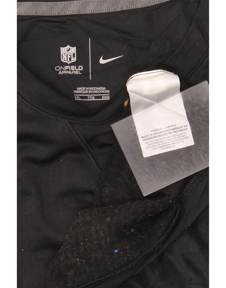 Nike Womens Graphic Top Long Sleeve UK 20 2XL Black Polyester