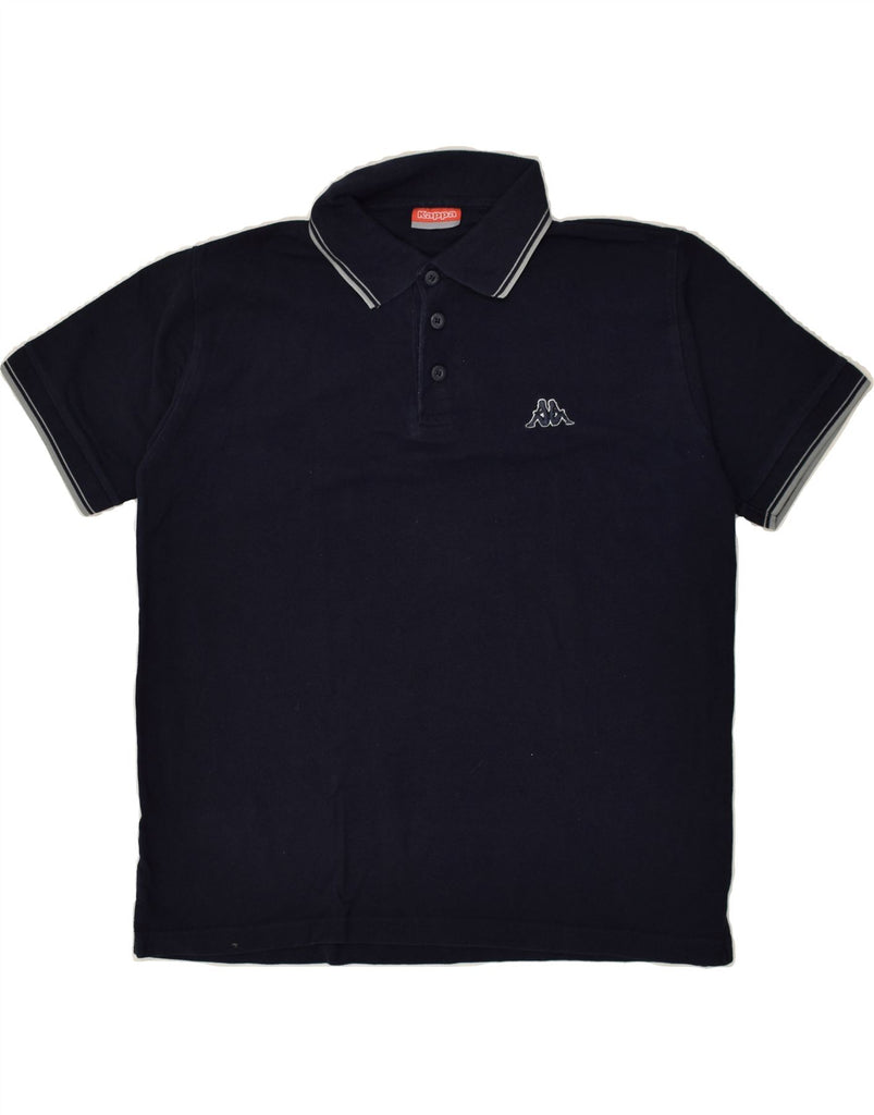 KAPPA Mens Polo Shirt Medium Navy Blue Cotton | Vintage Kappa | Thrift | Second-Hand Kappa | Used Clothing | Messina Hembry 