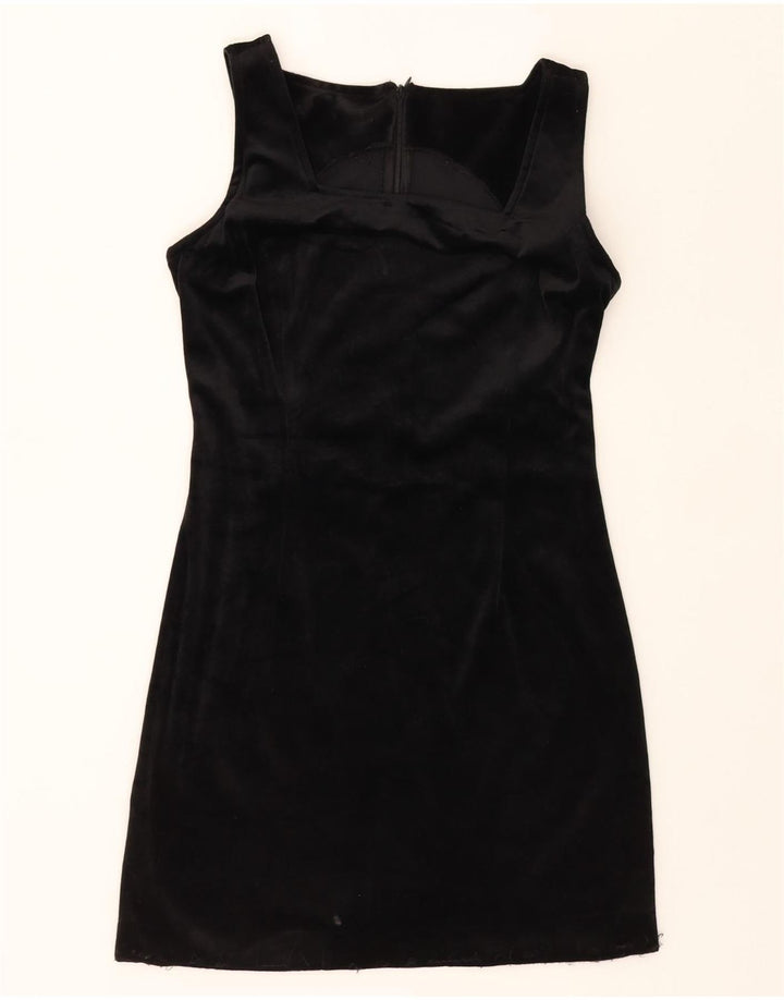 VINTAGE Womens Sleeveless Sheath Dress UK 12 Medium Black Vintage Vintage and Second-Hand Vintage from Messina Hembry 