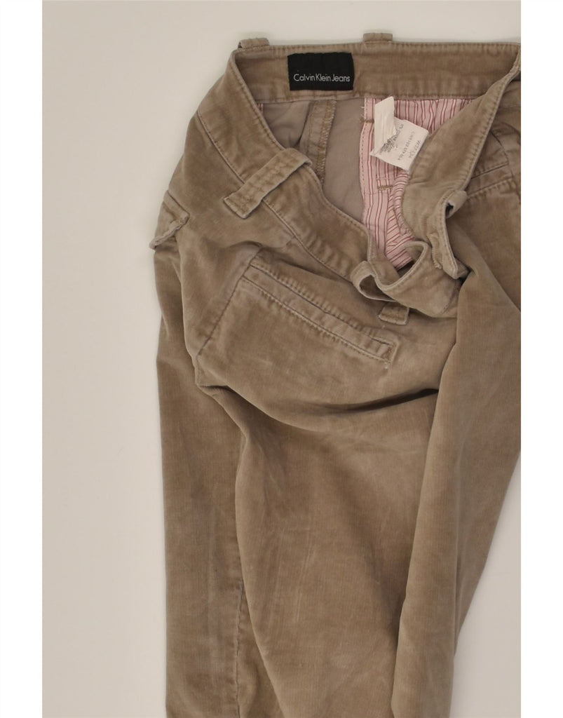 CALVIN KLEIN Womens Slim Corduroy Trousers W27 L32  Brown Cotton | Vintage Calvin Klein | Thrift | Second-Hand Calvin Klein | Used Clothing | Messina Hembry 