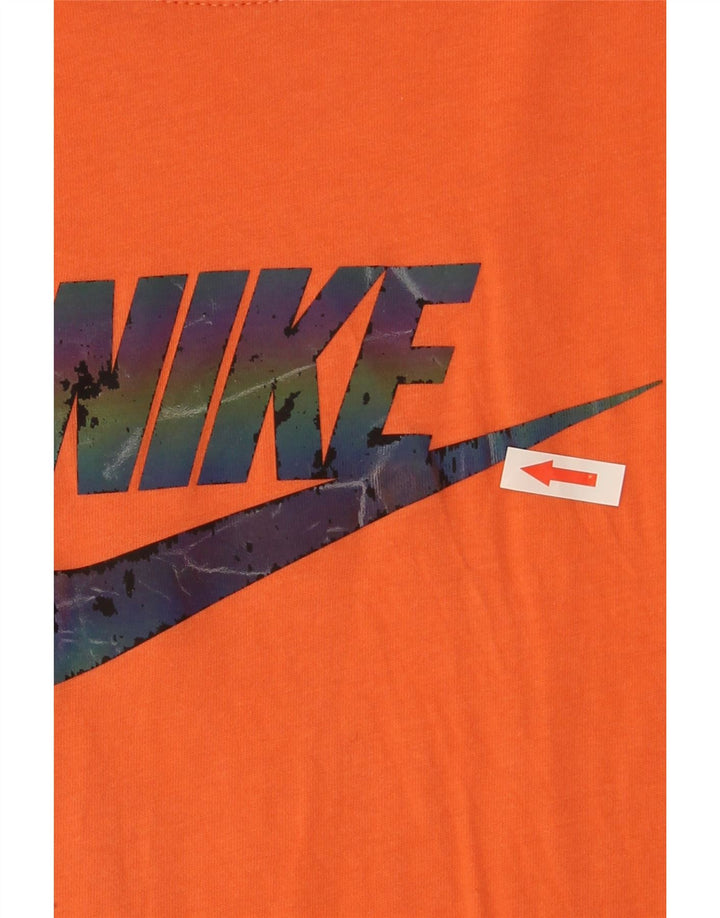 Nike Mens Graphic T-Shirt Top Medium Orange Cotton