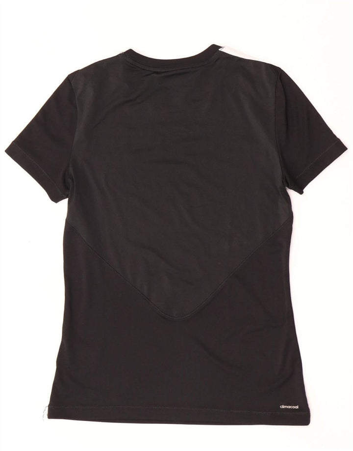 Adidas Boys Climacool T-Shirt Top 13-14 Years Black Polyester