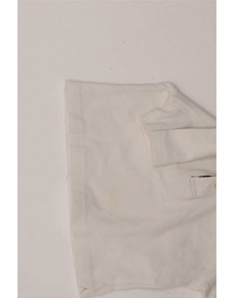 BURBERRY Baby Boys Polo Shirt 0-3 Months White Cotton Vintage Burberry and Second-Hand Burberry from Messina Hembry 