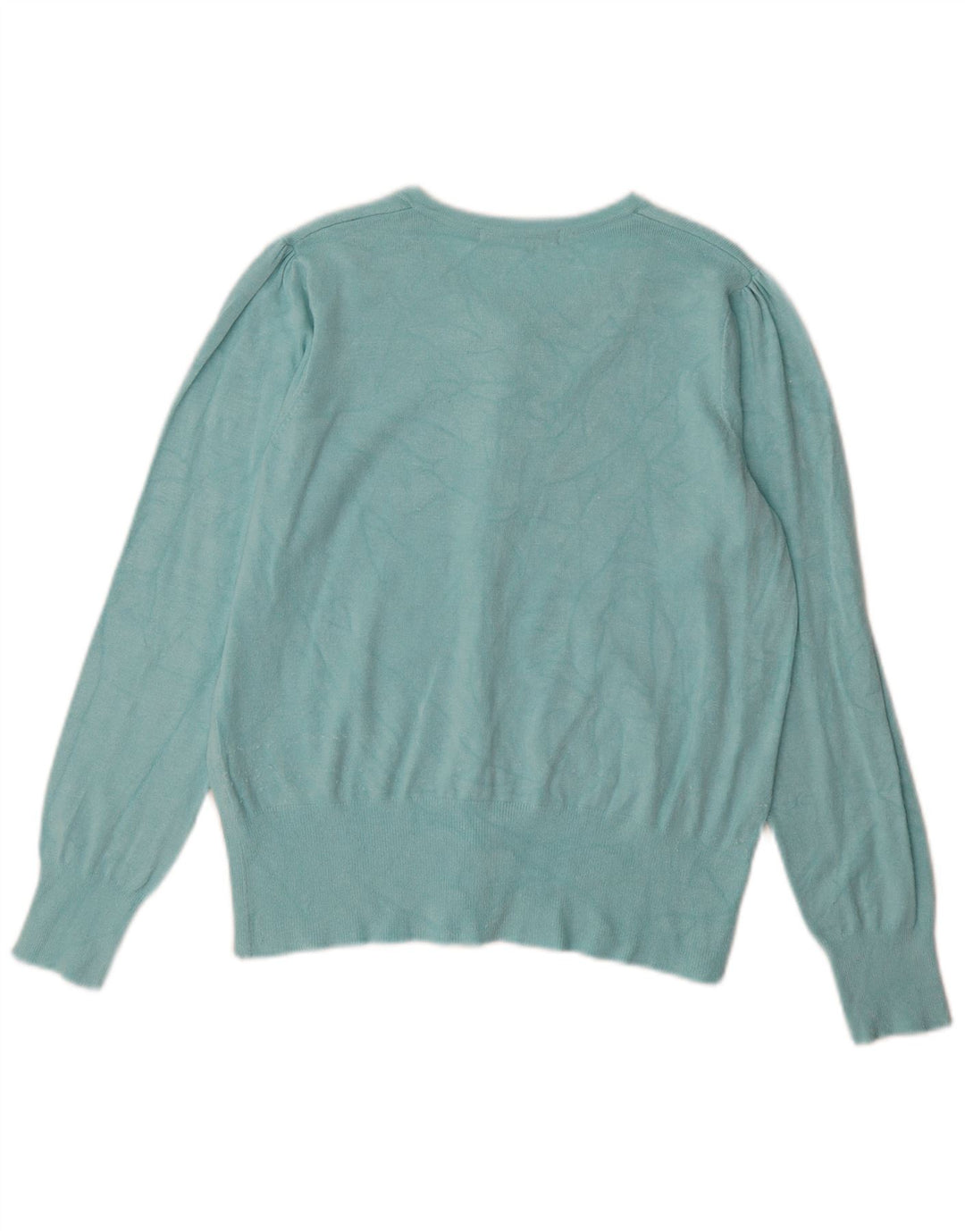 Marks & Spencer Womens Cardigan Sweater UK 14 Medium Blue