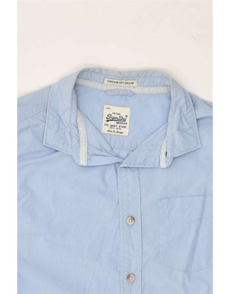 SUPERDRY Mens Shirt XL Blue Cotton | Vintage Superdry | Thrift | Second-Hand Superdry | Used Clothing | Messina Hembry 