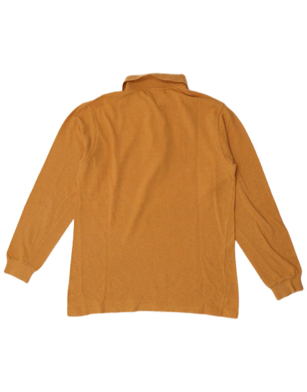 LACOSTE Mens Long Sleeve Polo Shirt Size 4 Medium Orange
