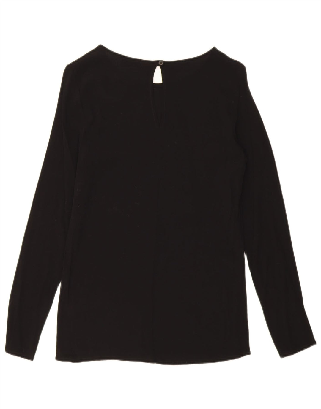 Trussardi Jeans Womens Long Sleeve Blouse Top IT 42 Medium Black Viscose