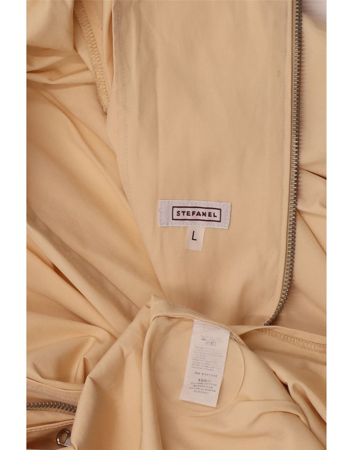 Stefanel Womens Overcoat UK 14 Large Pink Cotton