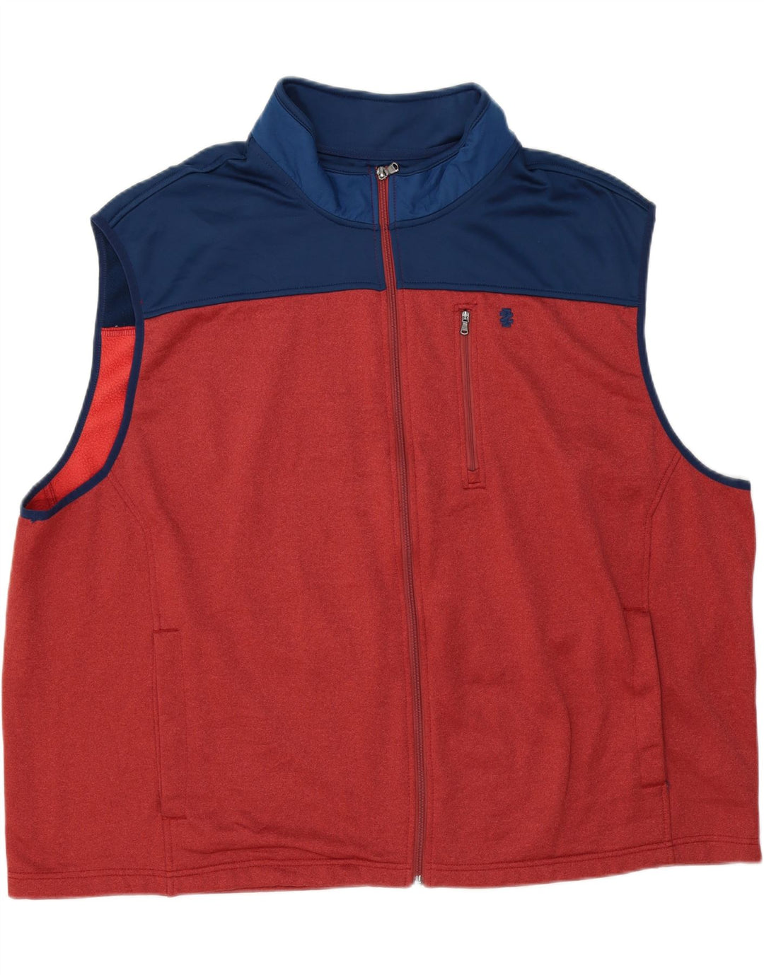 IZOD Mens Sleeveless Tracksuit Top Jacket 4XL Red Colourblock Polyester Vintage Izod and Second-Hand Izod from Messina Hembry 