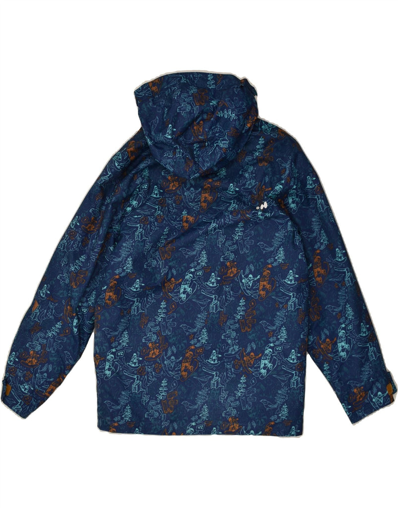 WED ZE Boys Graphic Hooded Windbreaker Jacket 11-12 Years Navy Blue | Vintage Wed Ze | Thrift | Second-Hand Wed Ze | Used Clothing | Messina Hembry 