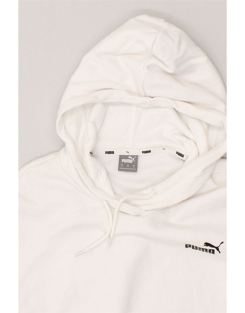 PUMA Mens Hoodie Jumper XL White Cotton | Vintage Puma | Thrift | Second-Hand Puma | Used Clothing | Messina Hembry 