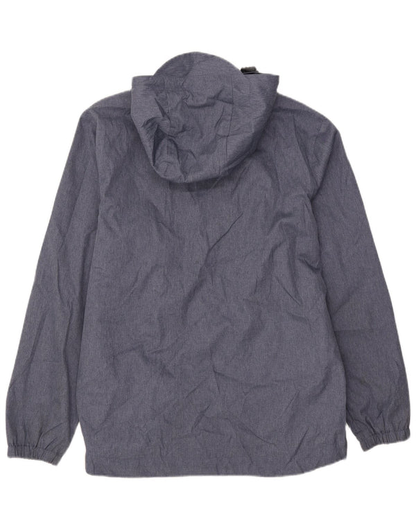 Lyle & Scott Mens Hooded Rain Jacket UK 38 Medium Blue Polyester