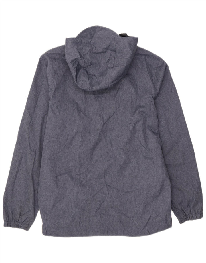 Lyle & Scott Mens Hooded Rain Jacket UK 38 Medium Blue Polyester