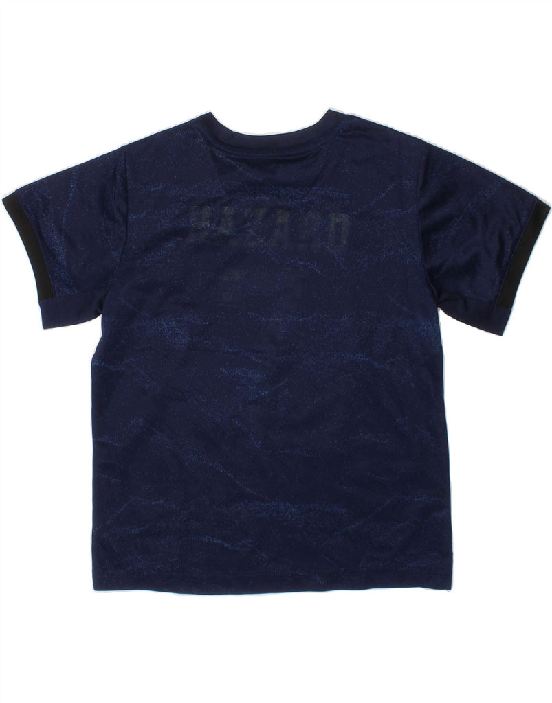 ADIDAS Boys Real Madrid Graphic T-Shirt Top 8-9 Years Navy Blue Polyester Vintage Adidas and Second-Hand Adidas from Messina Hembry 