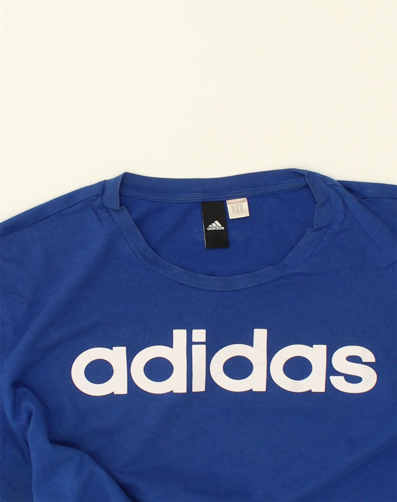 ADIDAS Mens Graphic T-Shirt Top Large Navy Blue Cotton | Vintage Adidas | Thrift | Second-Hand Adidas | Used Clothing | Messina Hembry 