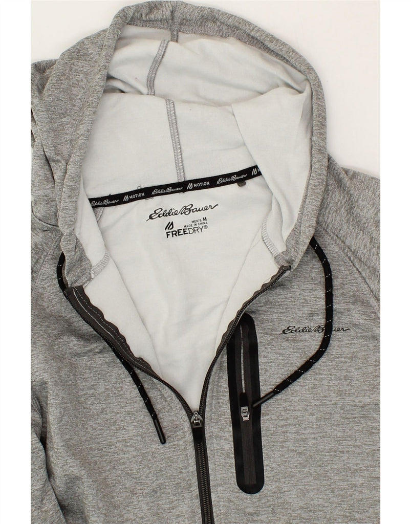 EDDIE BAUER Mens Zip Hoodie Sweater Medium Grey Polyester Vintage Eddie Bauer and Second-Hand Eddie Bauer from Messina Hembry 