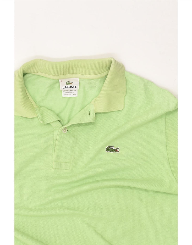 LACOSTE Mens Polo Shirt Size 5 Large Green Cotton | Vintage Lacoste | Thrift | Second-Hand Lacoste | Used Clothing | Messina Hembry 