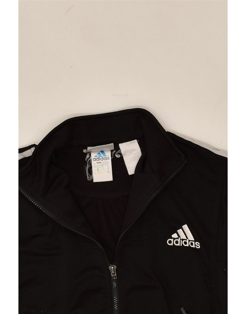 ADIDAS Boys Tracksuit Top Jacket 11-12 Years Black Polyester | Vintage Adidas | Thrift | Second-Hand Adidas | Used Clothing | Messina Hembry 