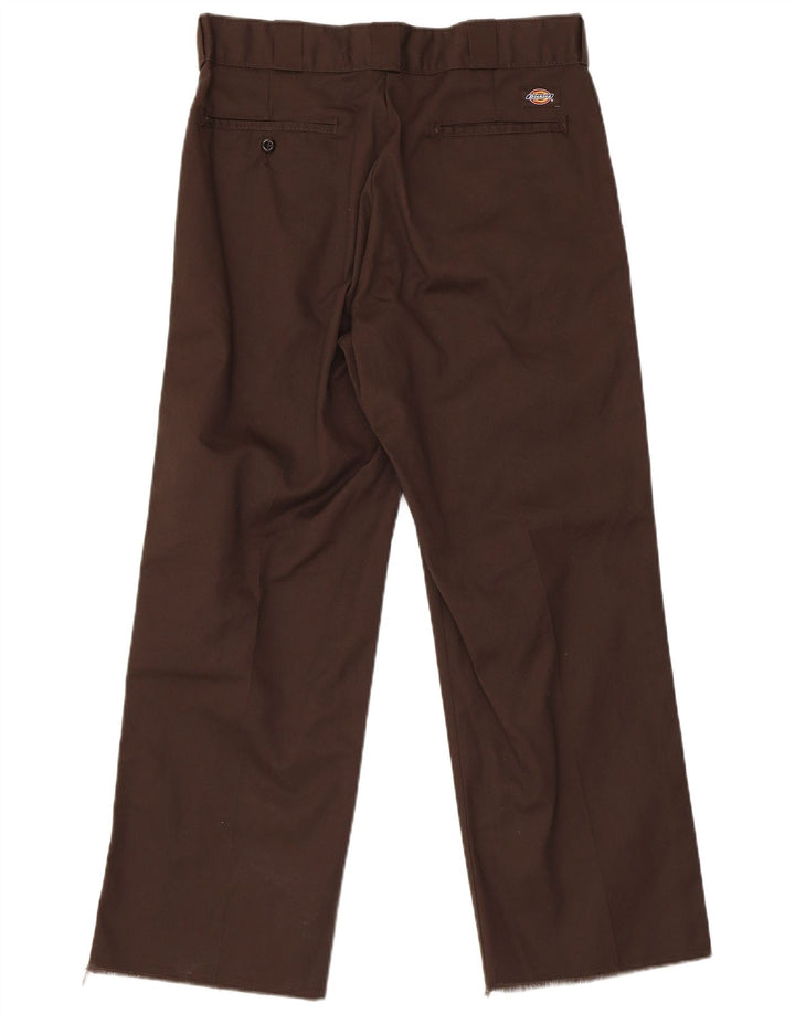 Dickies Mens 874 Straight Cropped Trousers W30 L26 Brown