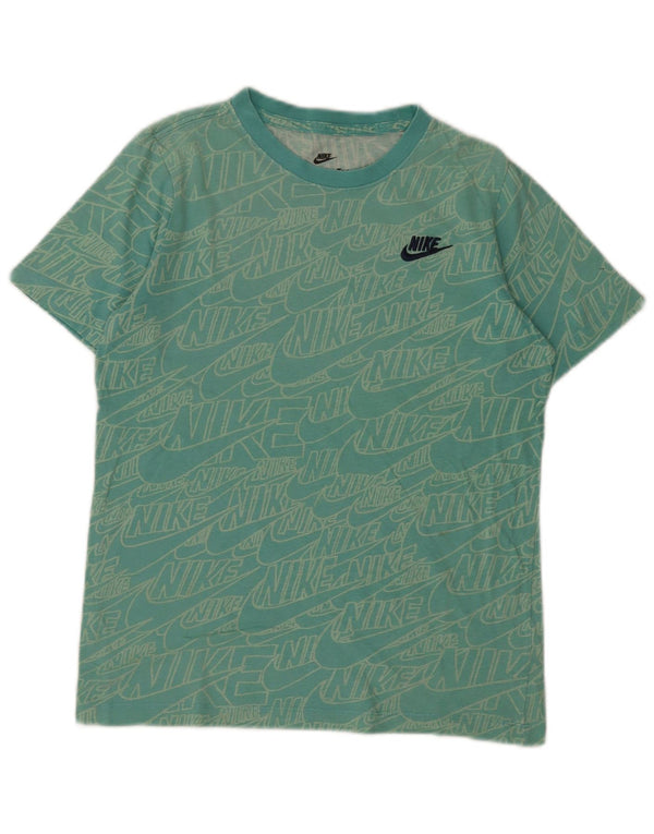 Nike Boys Graphic T-Shirt Top 12-13 Years Large Turquoise Cotton