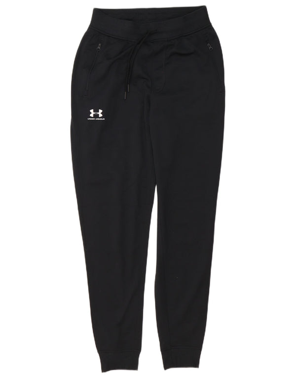 Under Armour Mens Tracksuit Trousers Joggers Small Black Polyester