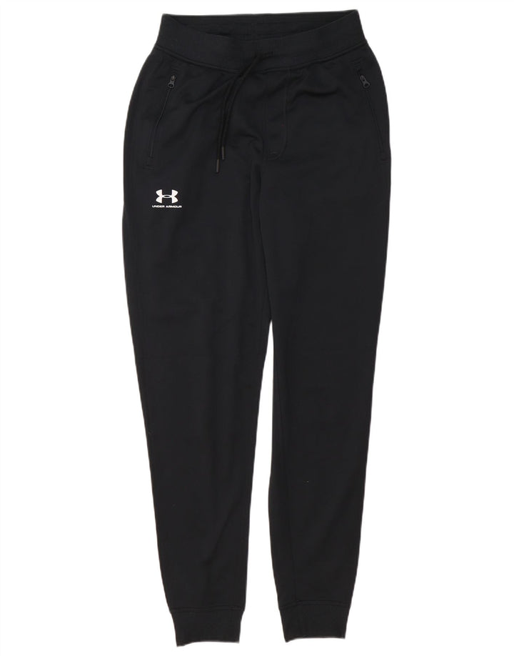 Under Armour Mens Tracksuit Trousers Joggers Small Black Polyester