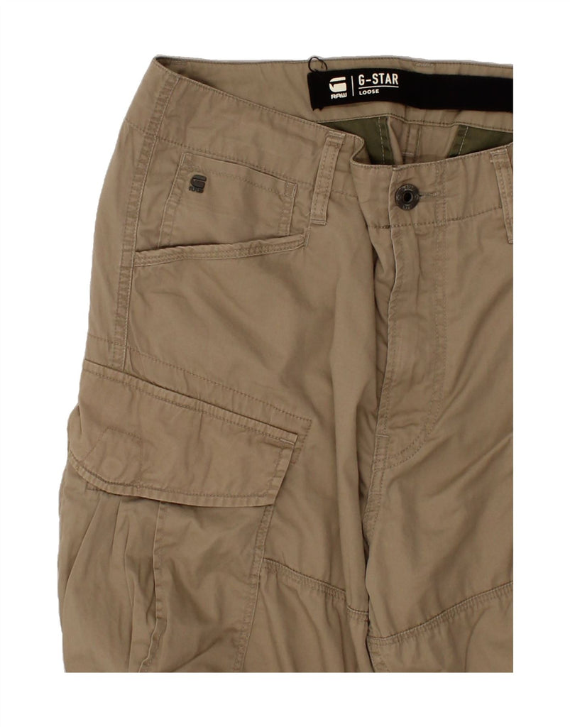 G STAR Mens Loose Fit Banana Cargo Trousers W36 L34 Brown Army Vintage G Star and Second-Hand G Star from Messina Hembry 