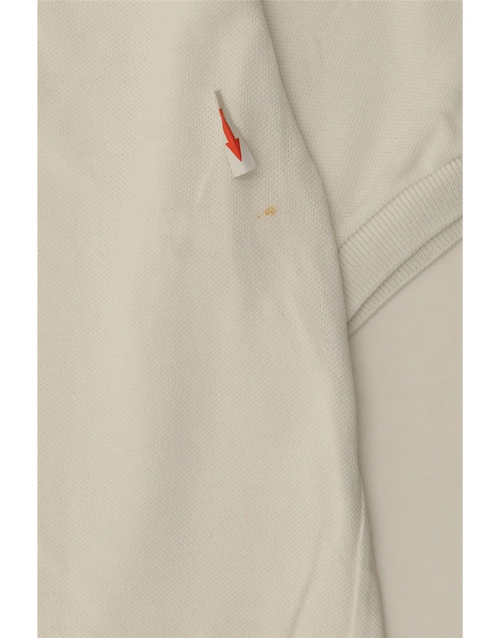 LACOSTE Mens Polo Shirt Size 3 Small White Cotton