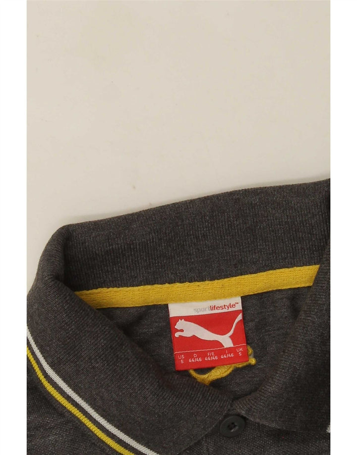 Puma Mens Polo Shirt Small Grey Flecked