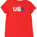 Under Armour Mens Regular Graphic T-Shirt Top Medium Red Cotton