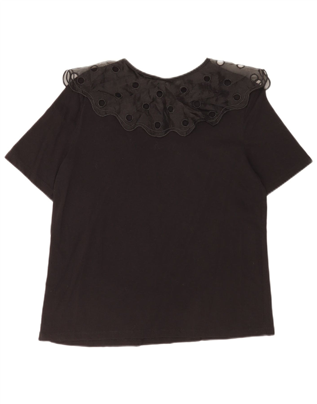 Zara Womens Blouse Top UK 10 Small Black