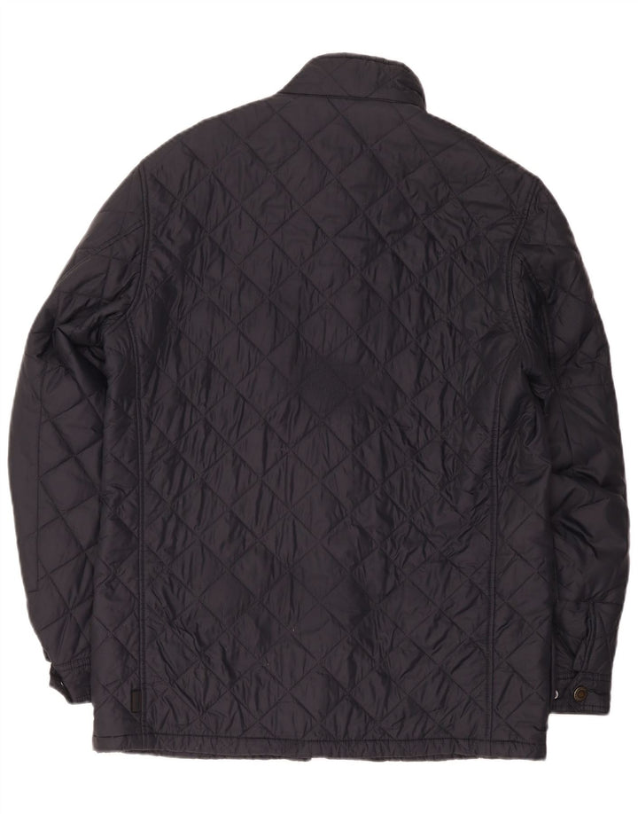 Barbour Mens Quilted Jacket UK 40 Large Navy Blue Polyamide