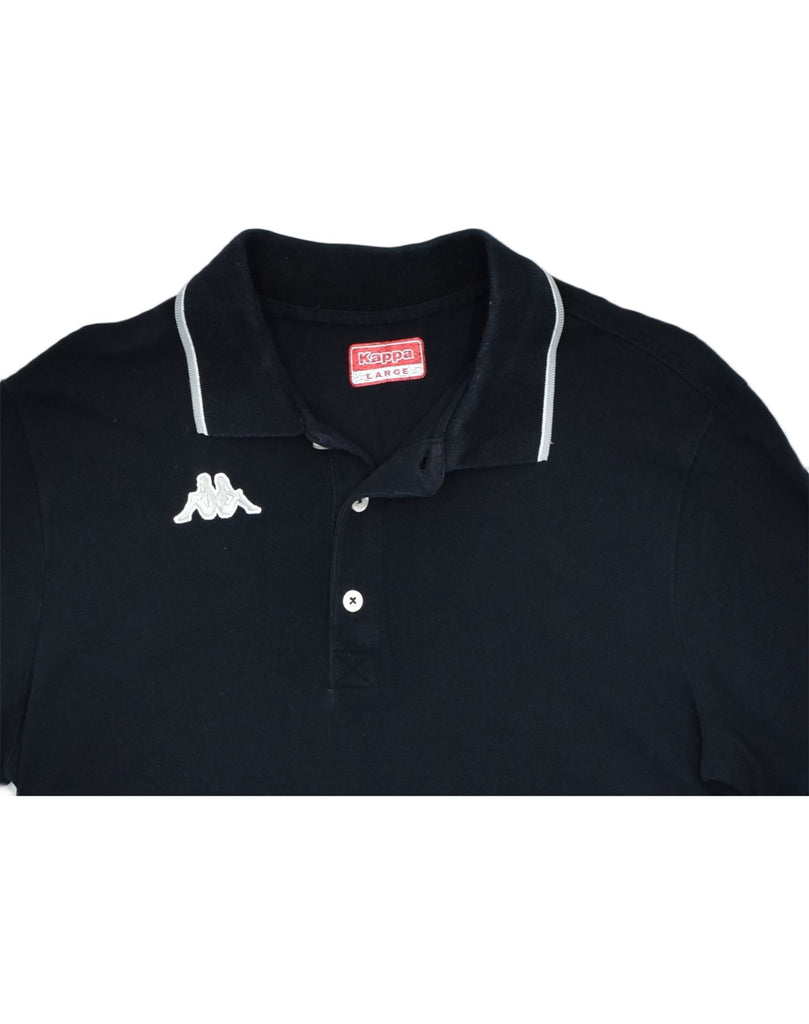 KAPPA Mens Polo Shirt Large Black Cotton | Vintage | Thrift | Second-Hand | Used Clothing | Messina Hembry 