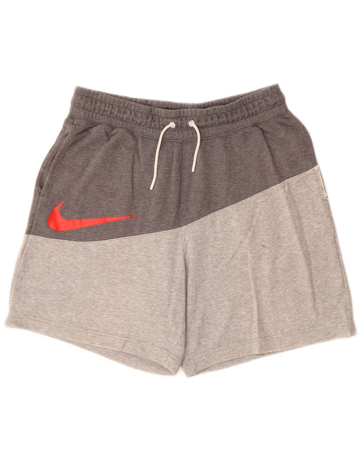 NIKE Mens Sport Shorts Large  Grey Colourblock Cotton