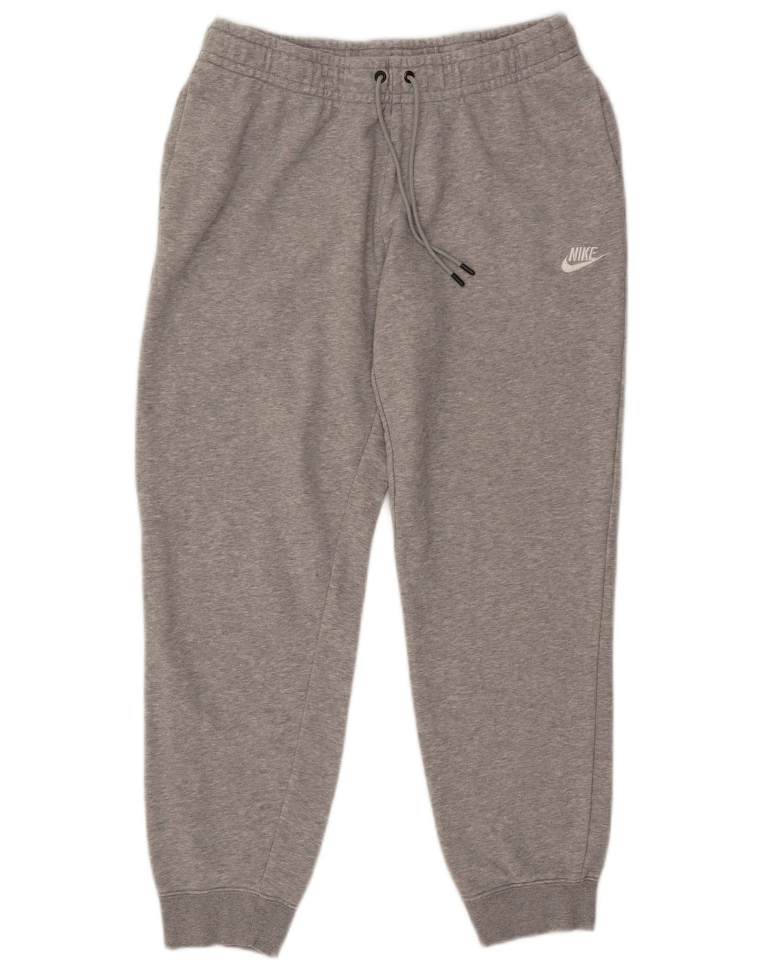 NIKE Womens Tracksuit Trousers Joggers UK 14 Medium  Grey Flecked Cotton