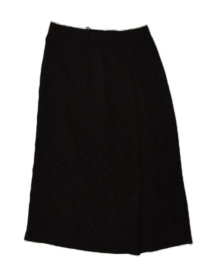 VINTAGE Womens Midi Skirt W28 Medium  Black Geometric | Vintage Vintage | Thrift | Second-Hand Vintage | Used Clothing | Messina Hembry 
