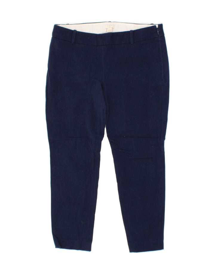 J. CREW Womens Stretch Slim Cropped Trousers US 8 Medium W30 L24  Blue Vintage J. Crew and Second-Hand J. Crew from Messina Hembry 