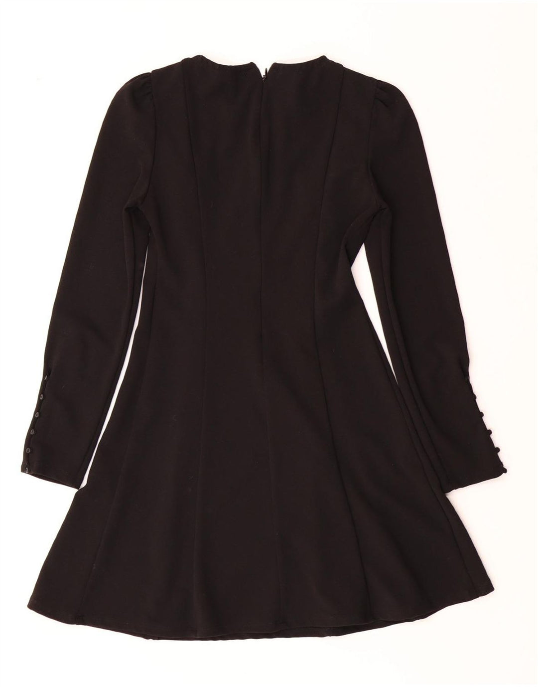 ZARA Womens Long Sleeve A-Line Dress UK 8 Small Black