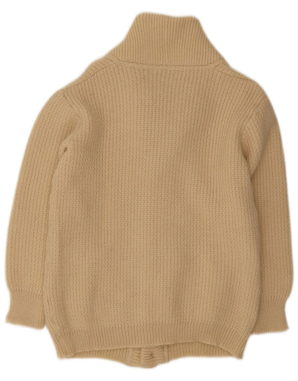 Vintage Mens Cardigan Sweater IT 50 Medium Beige Wool