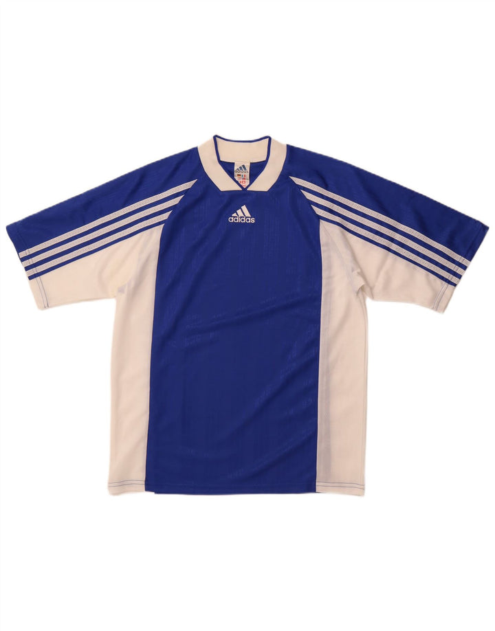 Adidas Mens T-Shirt Top Small Blue Colourblock Polyester