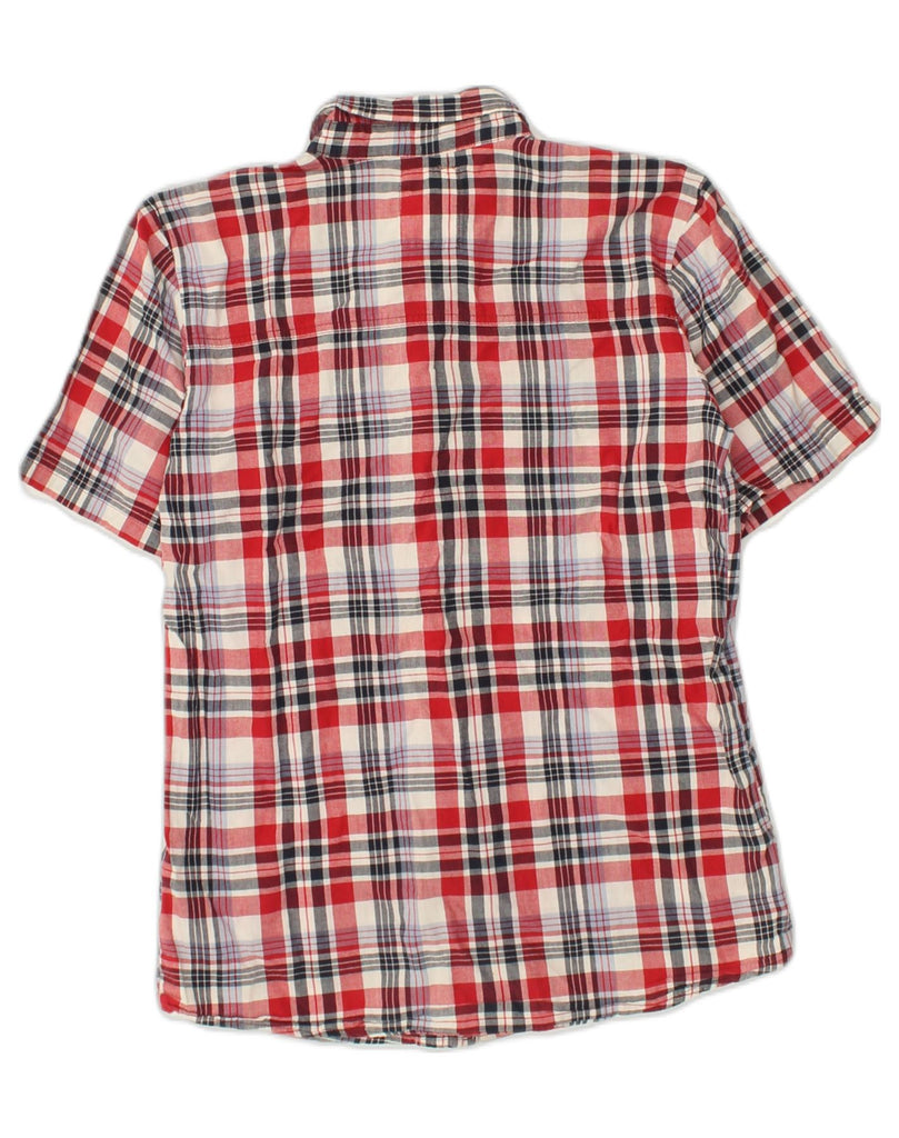 LEVI'S Boys Short Sleeve Shirt 12-13 Years Large Red Check Cotton | Vintage Levi's | Thrift | Second-Hand Levi's | Used Clothing | Messina Hembry 