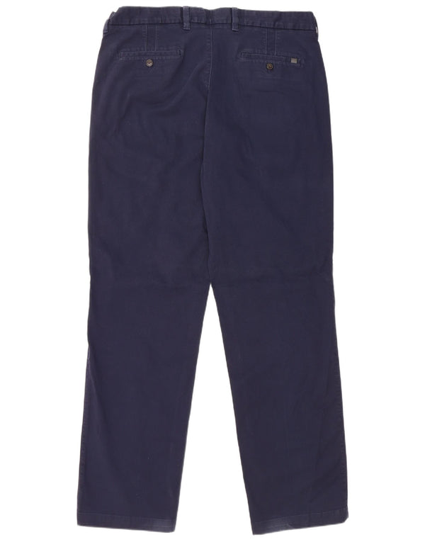 Marks & Spencer Mens Blue Harbour Chino Trousers W38 L33 Navy Blue Cotton