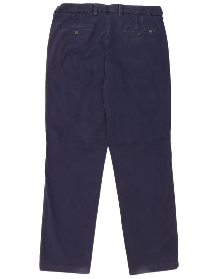 Marks & Spencer Mens Blue Harbour Chino Trousers W38 L33 Navy Blue Cotton