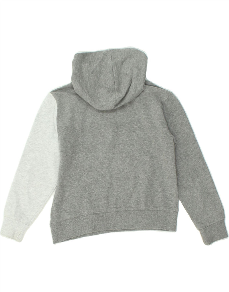 DKNY Boys Graphic Hoodie Jumper 4-5 Years Grey Colourblock Cotton | Vintage Dkny | Thrift | Second-Hand Dkny | Used Clothing | Messina Hembry 