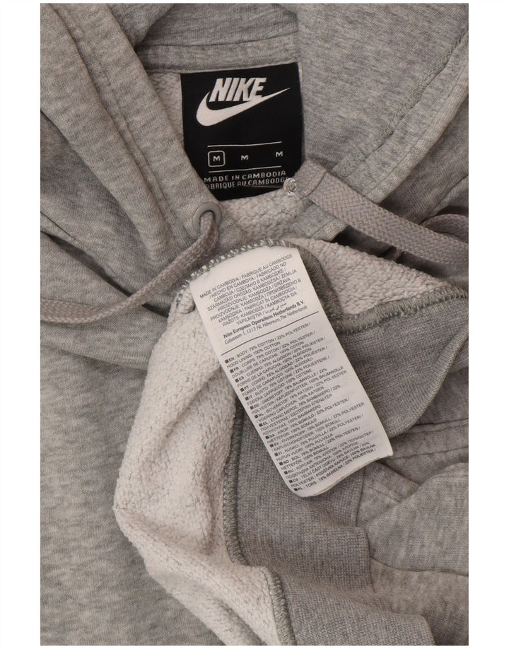 Nike Mens Hoodie Jumper Medium Grey Cotton