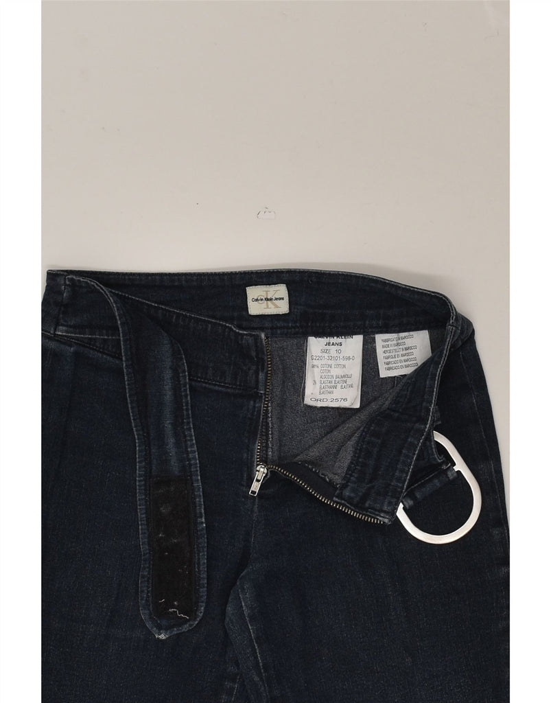 CALVIN KLEIN Girls Wide Leg Jeans 9-10 Years W24 L18 Navy Blue Elastane | Vintage Calvin Klein | Thrift | Second-Hand Calvin Klein | Used Clothing | Messina Hembry 