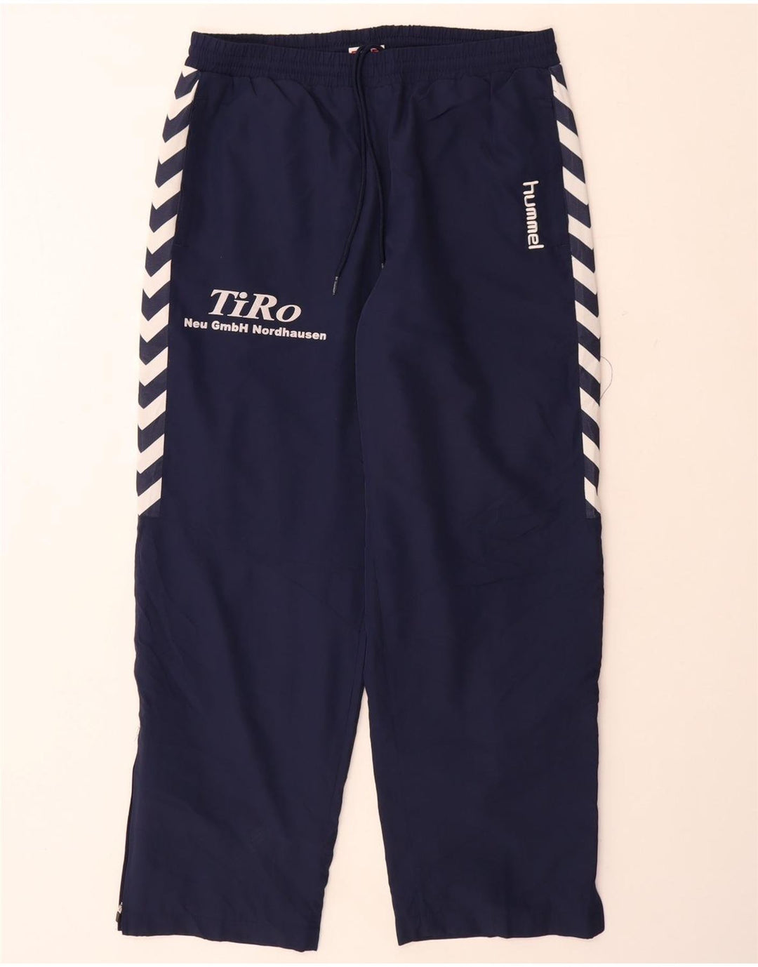 HUMMEL Mens Graphic Tracksuit Trousers Medium  Navy Blue Polyester