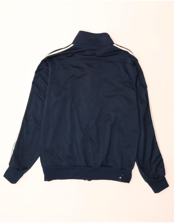 ADIDAS Mens Tracksuit Top Jacket UK 42/44 Large Navy Blue Colourblock