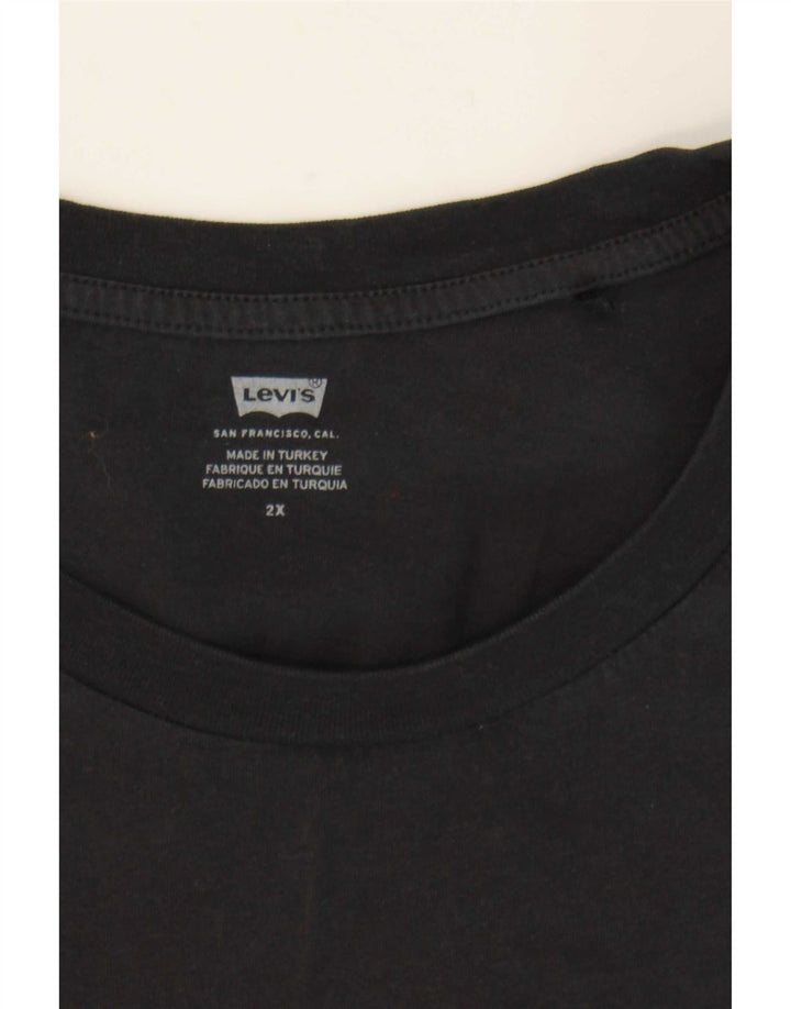 Levi's Womens Graphic T-Shirt Top UK 20 2XL Black